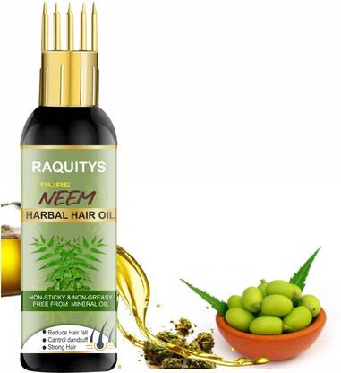 RAQUITYS 100% Pure, Natural & Cold Pressed Virgin Neem (Nimbodi) Oil 100 Hair Oil