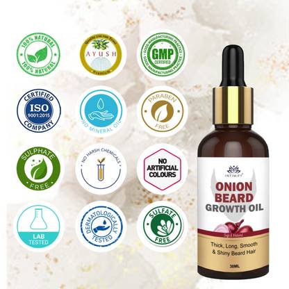 INTIMIFY 10x Faster Beard Growth Onion Beard Growth Oil Dadi Ke Liye Oil For Men Boys Shave Oil