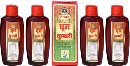 टंकर घृत कुमारी एलोवेरा हेयर ऑयल, 100ML (4 का पैक) केश तेल