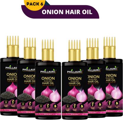 Phillauri Black Seed Onion Hair Oil - WITH COMB APPLICATOR Regrowth Hair Hair Oil