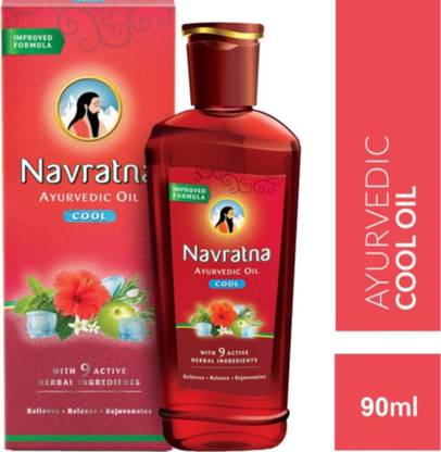 Navratna AYURVEDIC OIL COOL HAIR OIL 90ML *(PACK OF 1)* Hair Oil