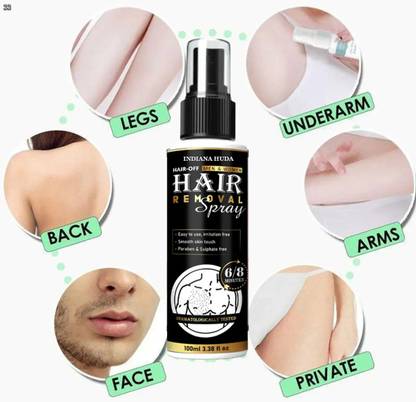 INDIANA HUDA Hair Off Hair Removal Spray 100 ml – Clear Skin in One Use Cream
