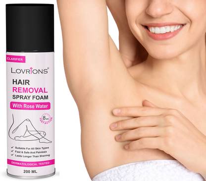 LOVRIONS Hair Removal Spray for Women | Painless Removal | Chest, Back, Legs & Under Arms Spray