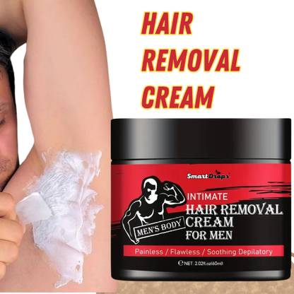 smartdrops Hair Removal Cream | Painless Body Hair Removal Men's Cream For All Skin Types Cream