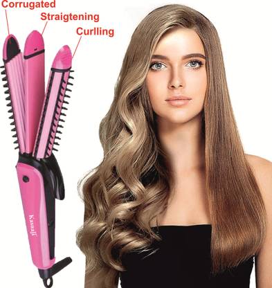 KASNAJI KN-403 Multifunction Electric 3 in 1 Perfect Hair Straightener & Hair Curler Hair Straightener