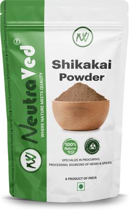 NeutraVed Shikakai Powder Natural Hair Cleanser For Deep Cleansing and Soft Hair