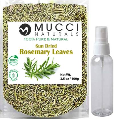 MUCCI Rosemary Leaves Sun Dried for Hair Growth| Skin Glow | With 100ml Spray Bottle