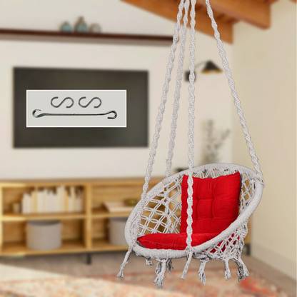 Swingzy 100%Cotton Rope Swing with L-Cushion Cotton Large Swing