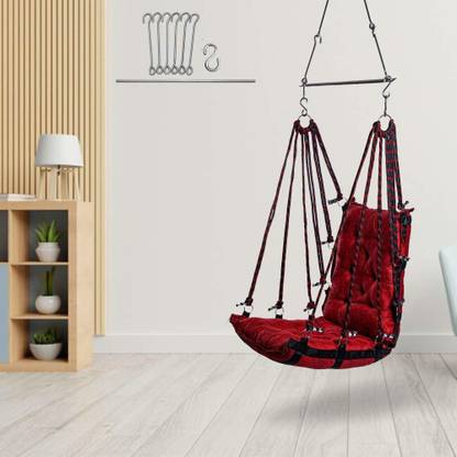 Swingzy Soft Hanging Swing for Adults/Hammock Swing/Swing For Balcony/Swing Chair/ Cotton Hammock