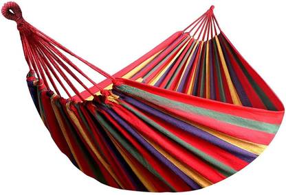 Hacer Portable with Hand Woven & Knit-Knot Design Thick Cord Nylon Hammock