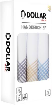 Dollar Cotton Handkerchiefs Hanky for Men ["White"] Handkerchief