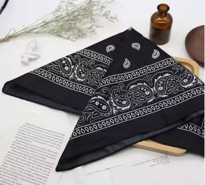 ONLIKE Printed-Hanky ["Black"] Handkerchief