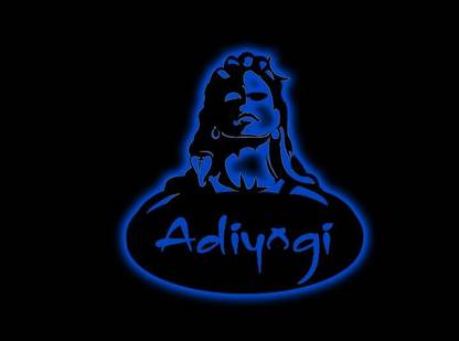 AADHVIK ENTERPRISES ADIYOGI LED LOGO Decorative Showpiece  -  4 cm
