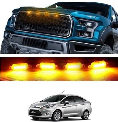 Trigcars Fiesta Car Radiator Grill LED Light Set of 4 Dash Light Car LED for Ford (12 V, 40 W)