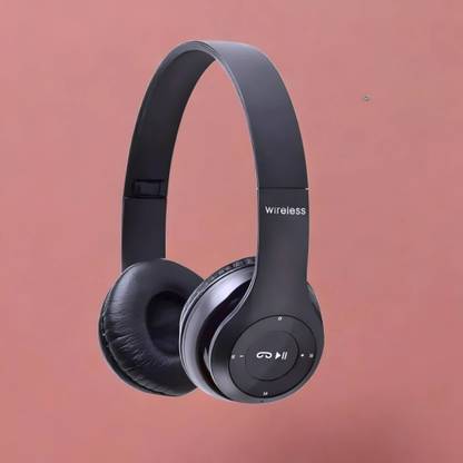 AIZINA Plush Wireless Headphones Featuring 3.5mm Aux Port for Wired Listening_HP Bluetooth & Wired