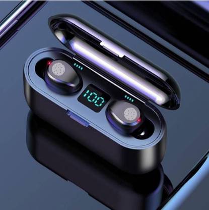 Clairbell BGF_875A_Headphones, 9 Earphones Smart LCD Digital Display Charging Case Bluetooth