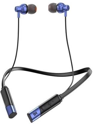 POKRYT RJ-47 Wireless Neckband Earphones With Vibration function 40 Hours Music Time Bluetooth