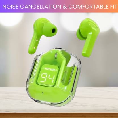 Clairbell Max UltraPods (Earbuds) Transparent Charging Case With LED Digital DisplayJ13 Bluetooth