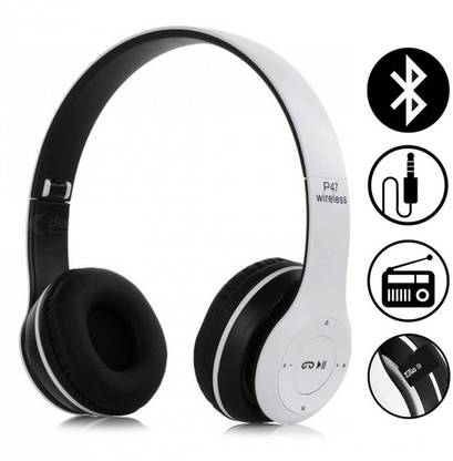 YAROH P47(Bluetooth Headphone)Stylish Wireless(Foldable Headset)with Bluetooth5.0QC437 Bluetooth