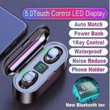 Clairbell MNH_594A_TWS F9 Display Headphone Wireless Earphone Handsfree Gaming Headset Bluetooth