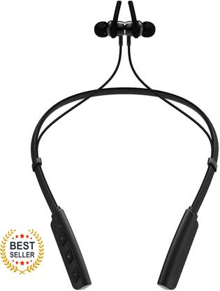 Techobucks Black Sport Neckband Wireless Earphone Bluetooth Headphone Wireless Headset Bluetooth