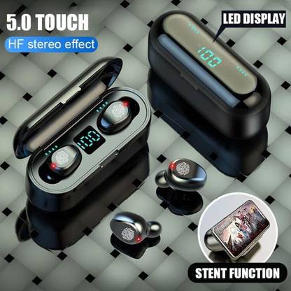 GIIG TWS F9 ,Power Display Touch Wireless 5.0 Binaural Waterproof In-ear Bluetooth Bluetooth