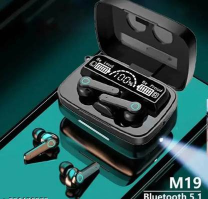 PARYUSHI M19 EarbudsTWS/ DJ12.1 Earbuds with 280H Playtime, Headphones with Power Bank Bluetooth