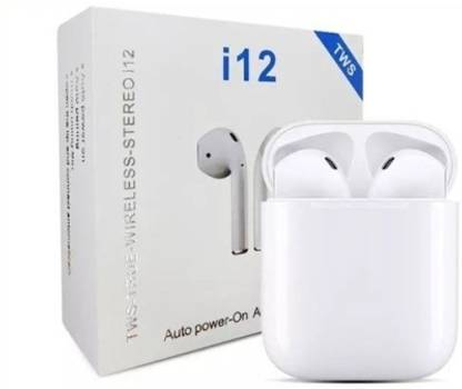 ALOKIT I12 TWS Wireless Earbuds With High Bass and Treable, Touch Sensor Mic Bluetooth