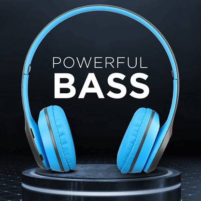 Techobucks New Wireless Bluetooth Headphones with Mic,Foldable Headphones,Upto 8H Playtime Bluetooth Gaming