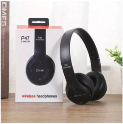 TWS DHFG- Latest N47 With Mic & FM+SD Card Support With 26 Hour Battery Backup Bluetooth & Wired
