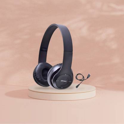 house of common Wireless Studio Headphones with Aux Support for Professional and Casual Use_ZY Bluetooth & Wired
