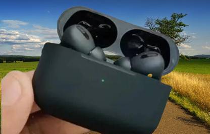 JQVA TWS Air True Wireless Earbuds with Mic & Charging Case – Midnight Black Bluetooth