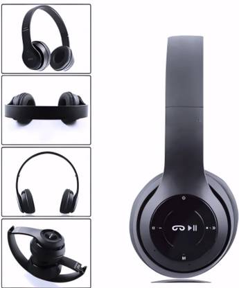 TWS Wireless Headphones with Deep Bass and AUX Compatibility Bluetooth & Wired