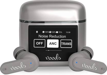 Voods V airbuds - Ultra Touch Screen TWS Earbuds 10min Charge- 90min Playback Bluetooth