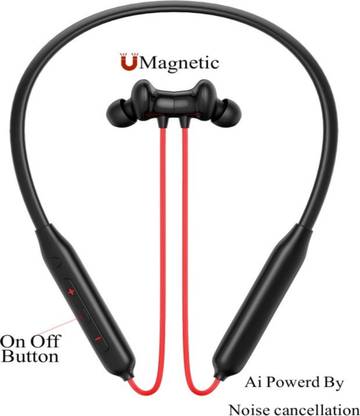 ROKAVO 40Hr Long Life Battery Bluetooth Headphone Neckband Earphone Earbuds Earpods Bluetooth Gaming