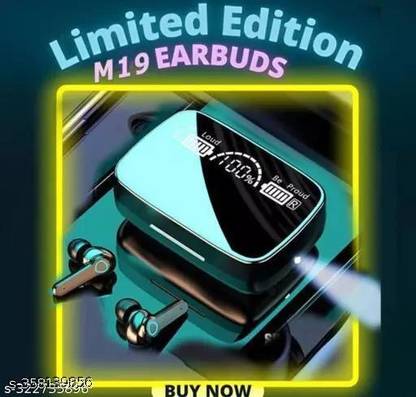 PARYUSHI M19 EarbudsTWS/ DJ15.5 Earbuds with 280H Playtime, Headphones with Power Bank Bluetooth