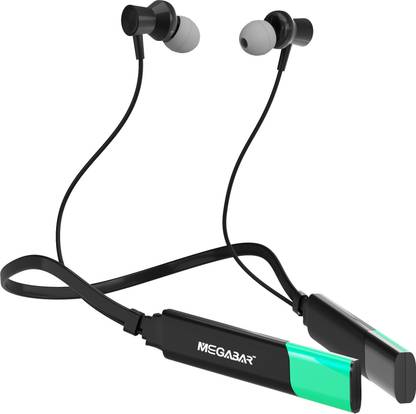 MEGABAR Saint 111 25 HRS Gaming IPX4 30dB ENC 360 Digree Spatial Audio Wireless Neckband Bluetooth