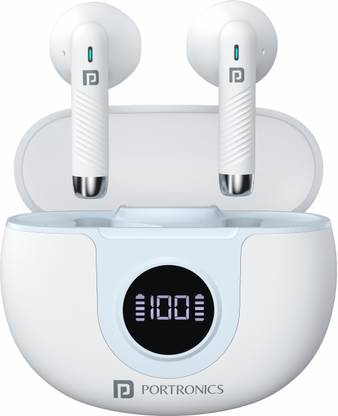 Portronics Harmonics Twins S8 TWS Earbuds with 30Hrs Playtime, Digital Display Bluetooth