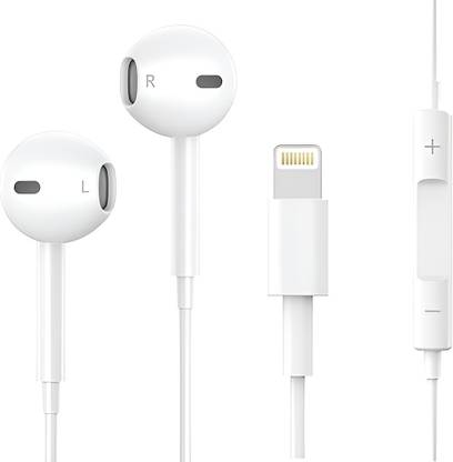 Lightning Ear Pods, Microphone & Remote Noise Cancelling in-Ear Headset Control Wired Headset