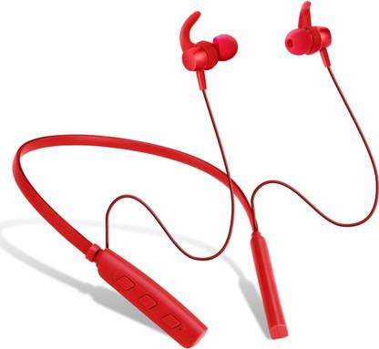 CARRON CH-271 Pull Fire - 48 Hour Playtime Bluetooth Headphone Neckband Earphone (Red1) Bluetooth