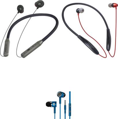 LEVELPLUS Bliss & Crush With Octave Neckband Combo 45 Hours Playtime Bluetooth