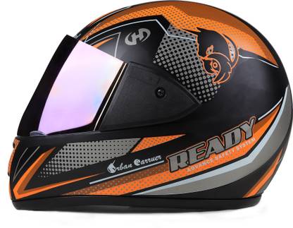 urban carrier ISI Certified ABS Material Full Face Stylish Helmet with Rainbow Visor For Men Motorbike Helmet