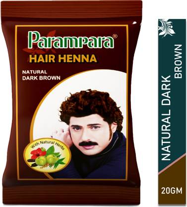 Parampara Ayurved Natural Dark Brown Hair Henna 20g Pack of 10