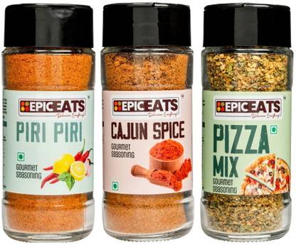 EPICEATS Cajun Seasoning (45 gms)|Peri Peri (45 gms)|Pizza Mix (51 gms)|Combo|Pack-3