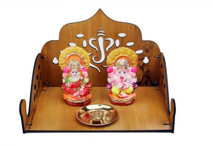 OUTSET Wooden Wall Hanging Temple For Home,office,Shop, And More Beautiful Pooja temple Solid Wood Home Temple