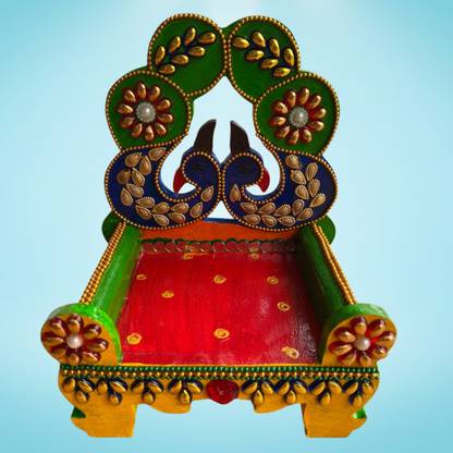 Siya Creation Solid Wood Home Temple