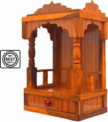 om namo wooden temple size ( Hight 45cm Width 22 Length 32cm ) inch (18*9*13) temple Engineered Wood Home Temple