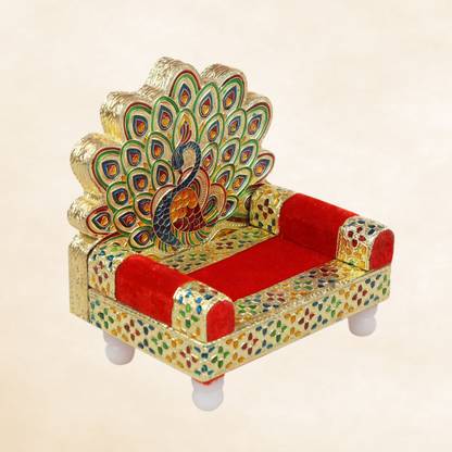 NAVRANG Laddu Gopal Sinhasan Bal Gopal Singhasan Thakorji Shinghasan God Sofa Bethak Solid Wood Engineered Wood Home Temple