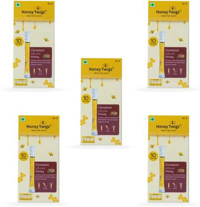HONEY TWIGS Cinnamon-Infused Honey Pack of 5 (400g)
