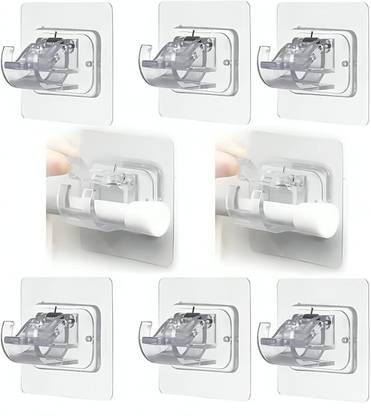 Sellzino Self Adhesive Curtain Rod Holder for Kitchen,Bathroom,No Drill Curtain Rod Hook 6